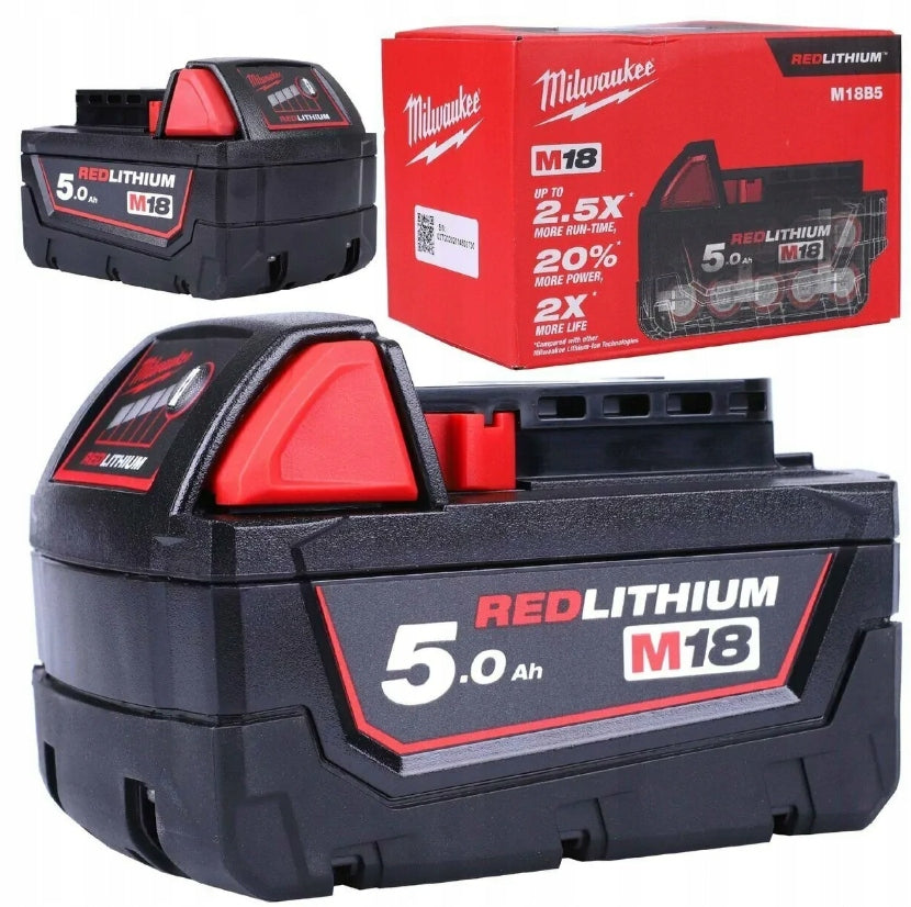 Milwaukee Battery 18V 5,0Ah Li-Ion M18B5 4932430483 ORIGINAL