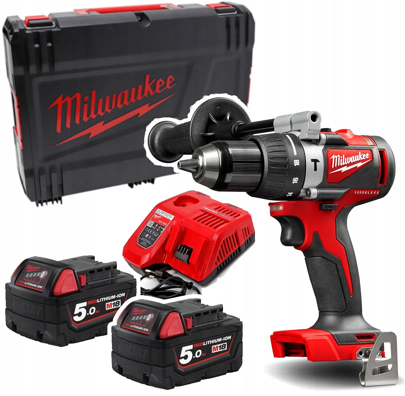 Milwaukee M18 BLPD2-502X Impact Screwdriver 82nm 4933464517 Set 2x5Ah