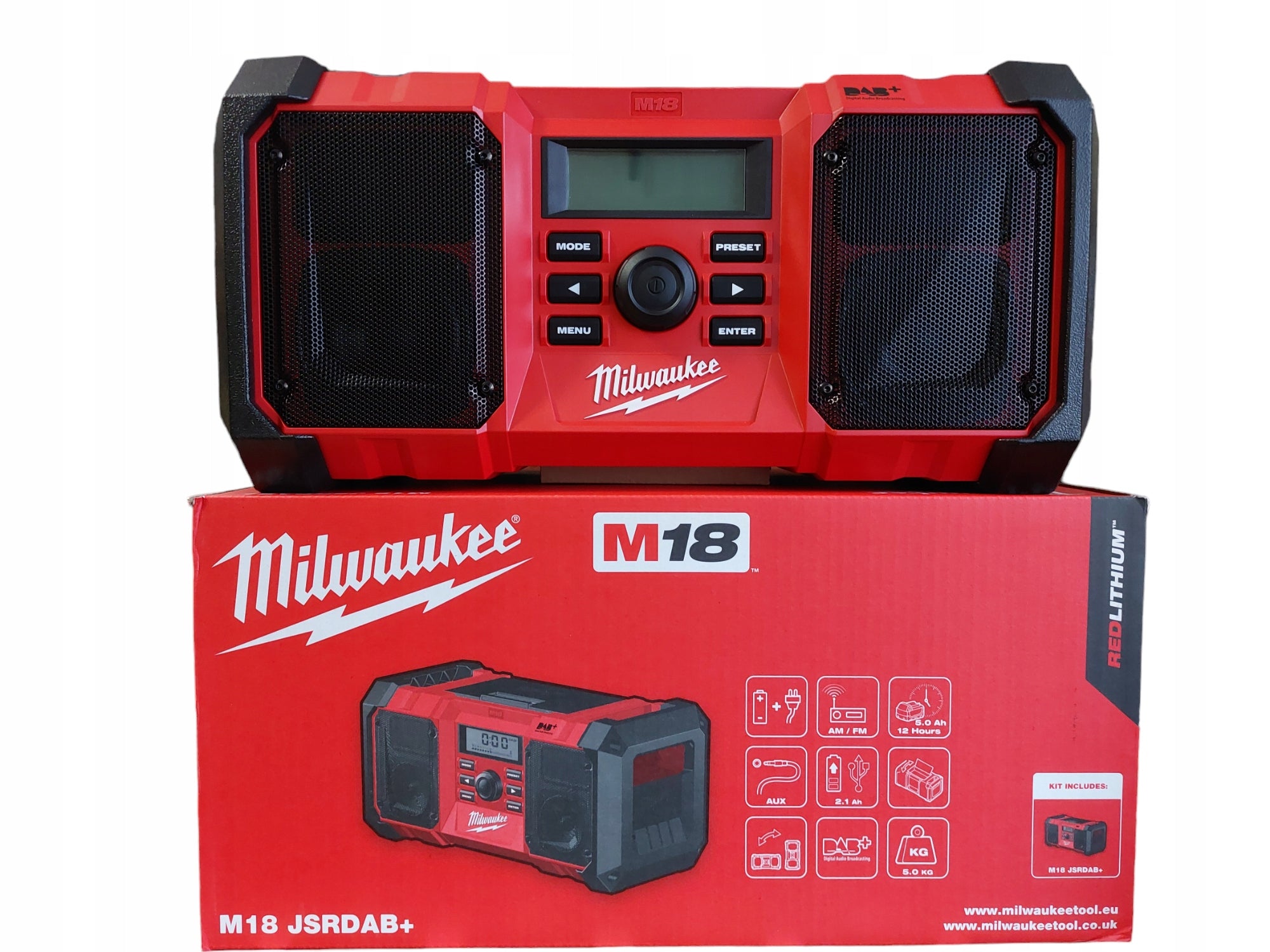Milwaukee M18 JSR DAB+ Construction Radio M18 230V 4933451251 M18JSR-0