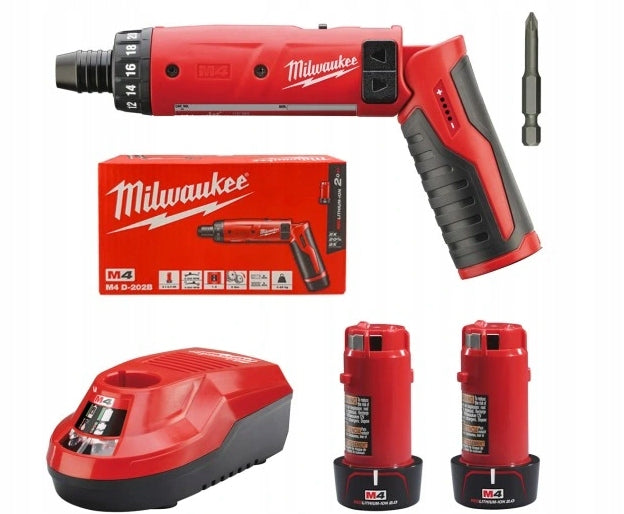 Milwaukee M4D-202B Cordless Screwdriver 4V 1/4' M4 4933440475