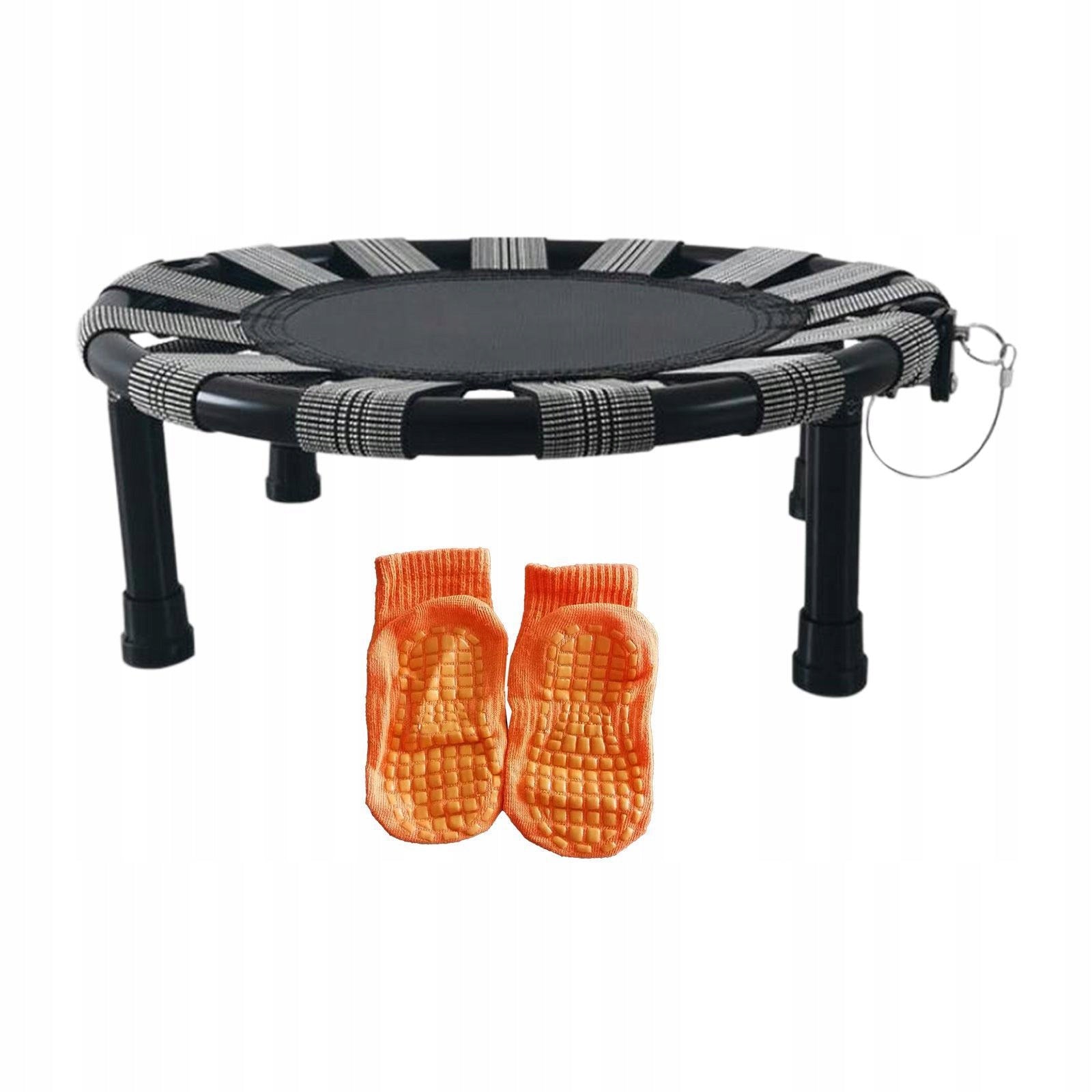 Min Trampoline Round with Rubber Foot Pads Toy Silent Non Slip Folding Jump
