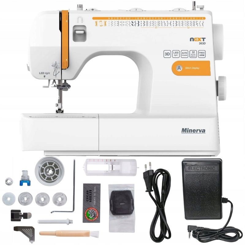 Minerva Next 363D II Home Mechanical Sewing Machine 32 Stitches