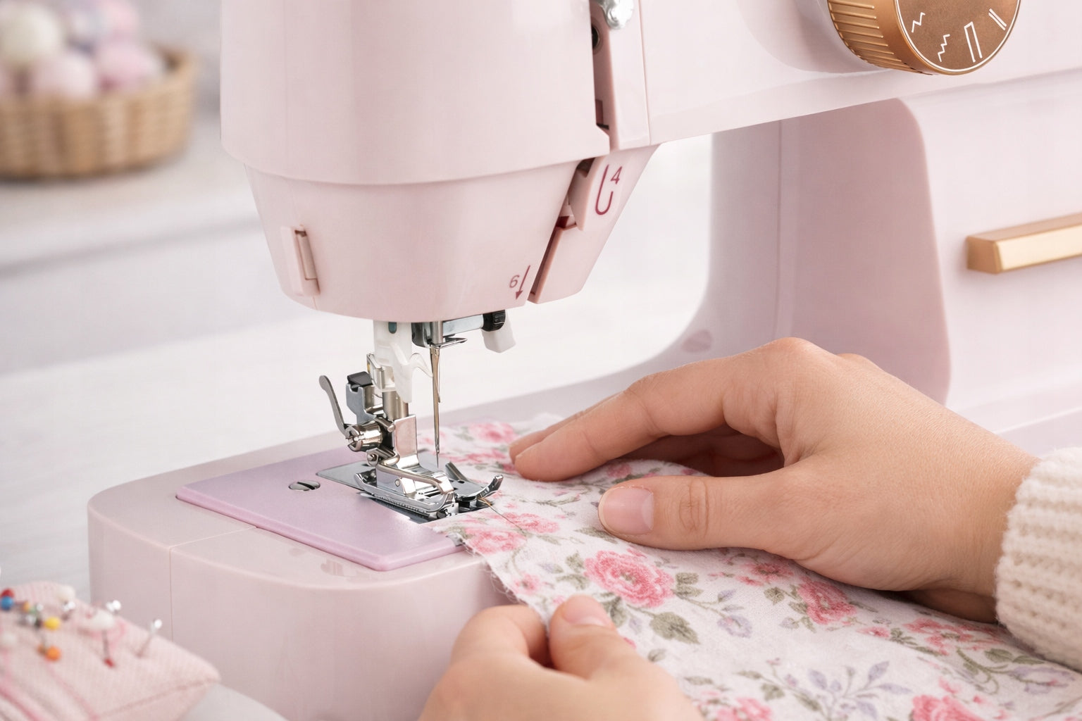 Minerva Rose sewing machine small strong + finger guard and accessories Manufacturer code Minerva Rose