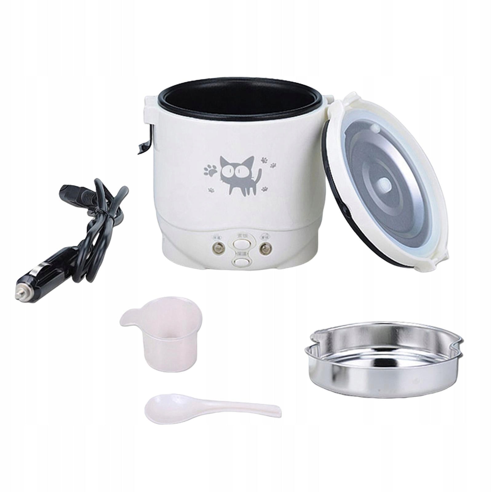 Mini 1L Electric Rice Cooker Multi Purpose Oatmeal Steamer Portable 12V Dominant color other