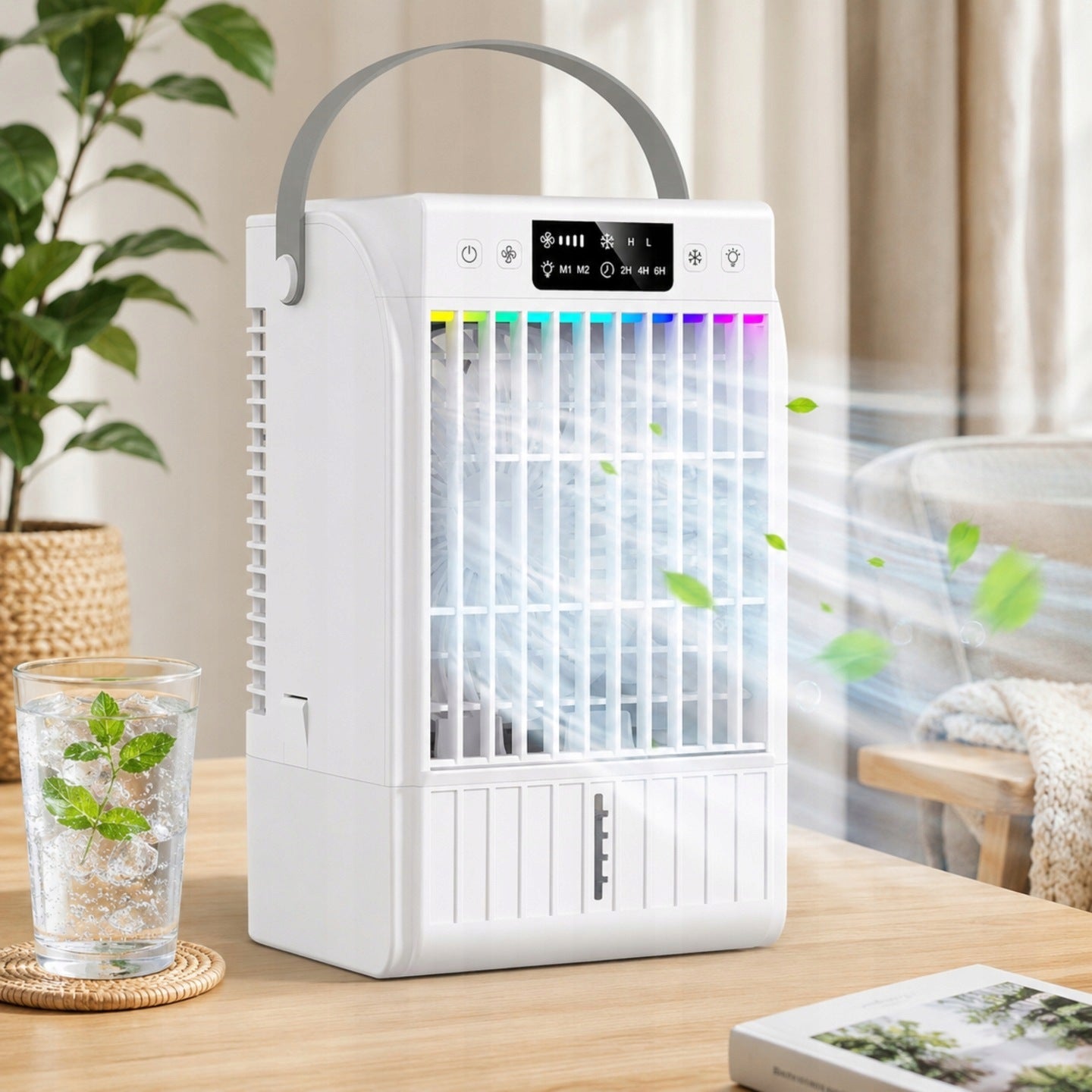 Mini Air Conditioner Humidifier Air Cooler RGB USB-C 1,5L 4 Speeds Manufacturer code F22