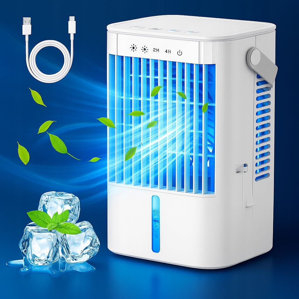 Mini Air Conditioner Portable Desk Fan 1200ml LED EAN (GTIN) 5905811128552