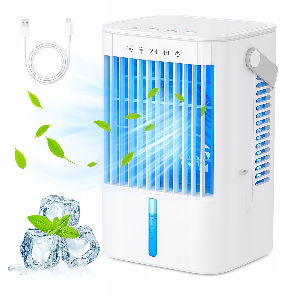 Mini Air Conditioner Portable Desk Fan 1200ml LED