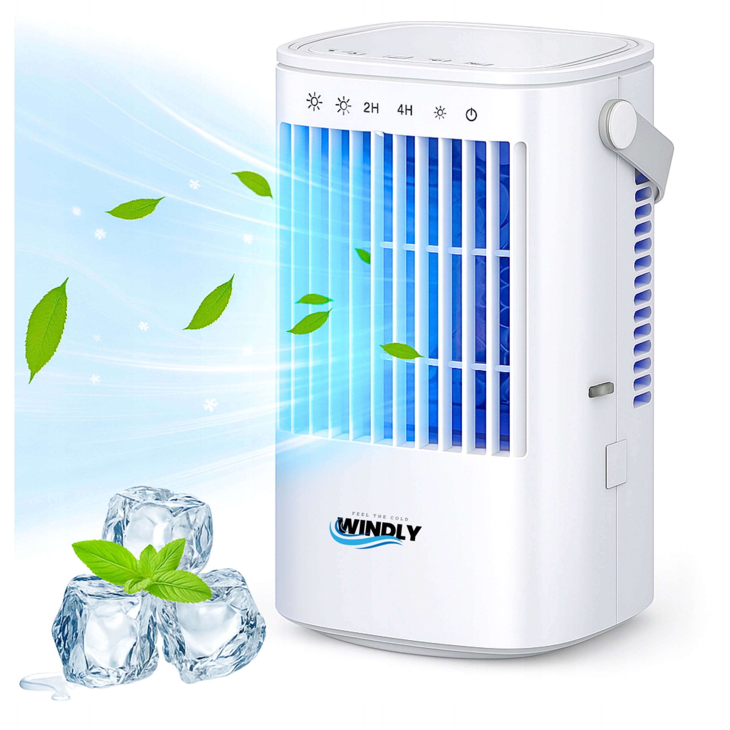 Mini Air Conditioner Portable Desk Fan 900ml LED