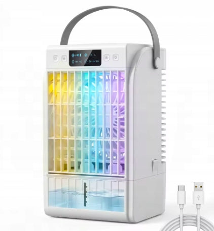 Mini Air Conditioner USB 4in1 Humidifier RGB 1,5L LED Fan