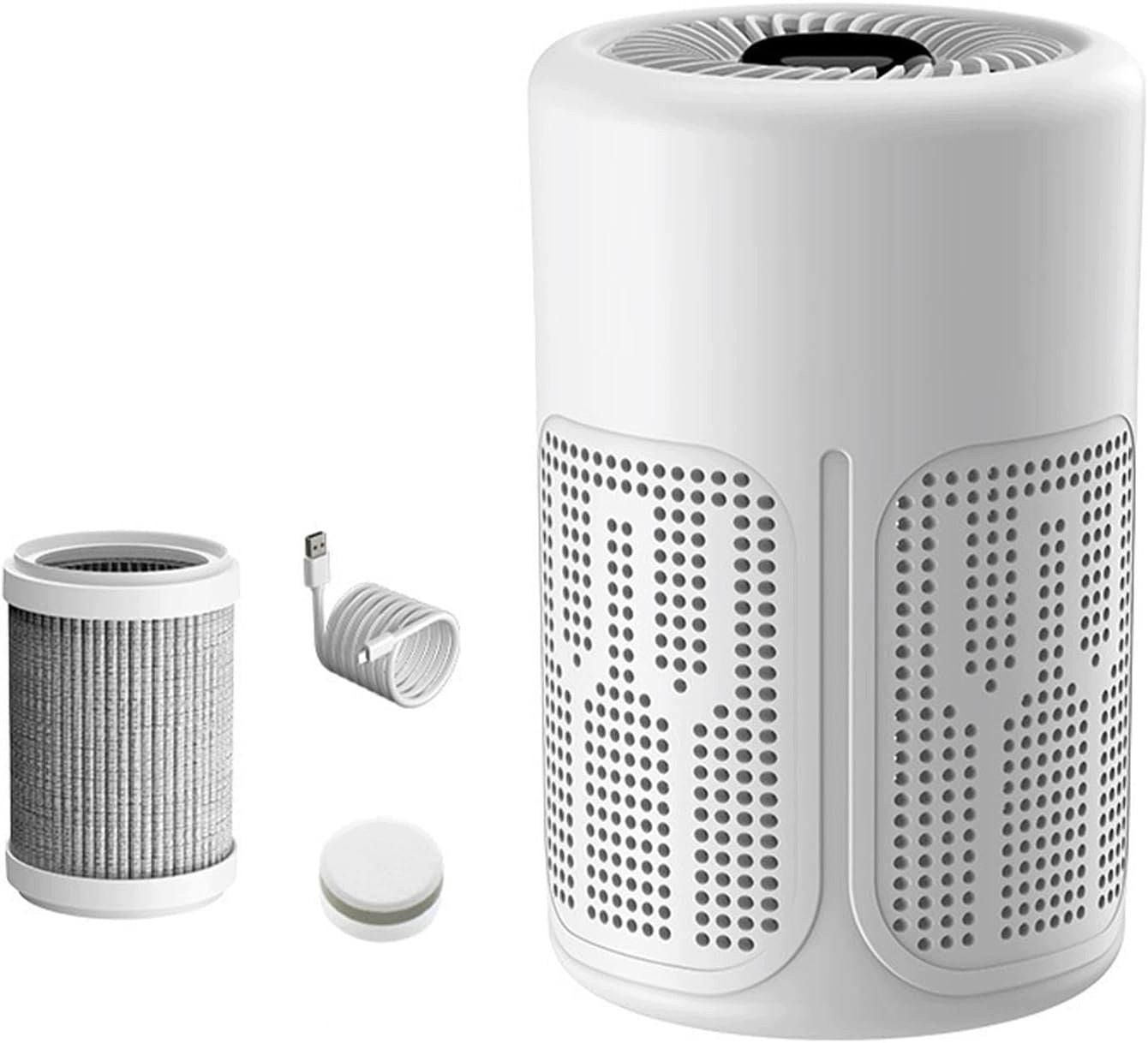 Mini Air Purifier USB HEPA Ionizer for Smoke Bedroom Office 5W Brand no brand