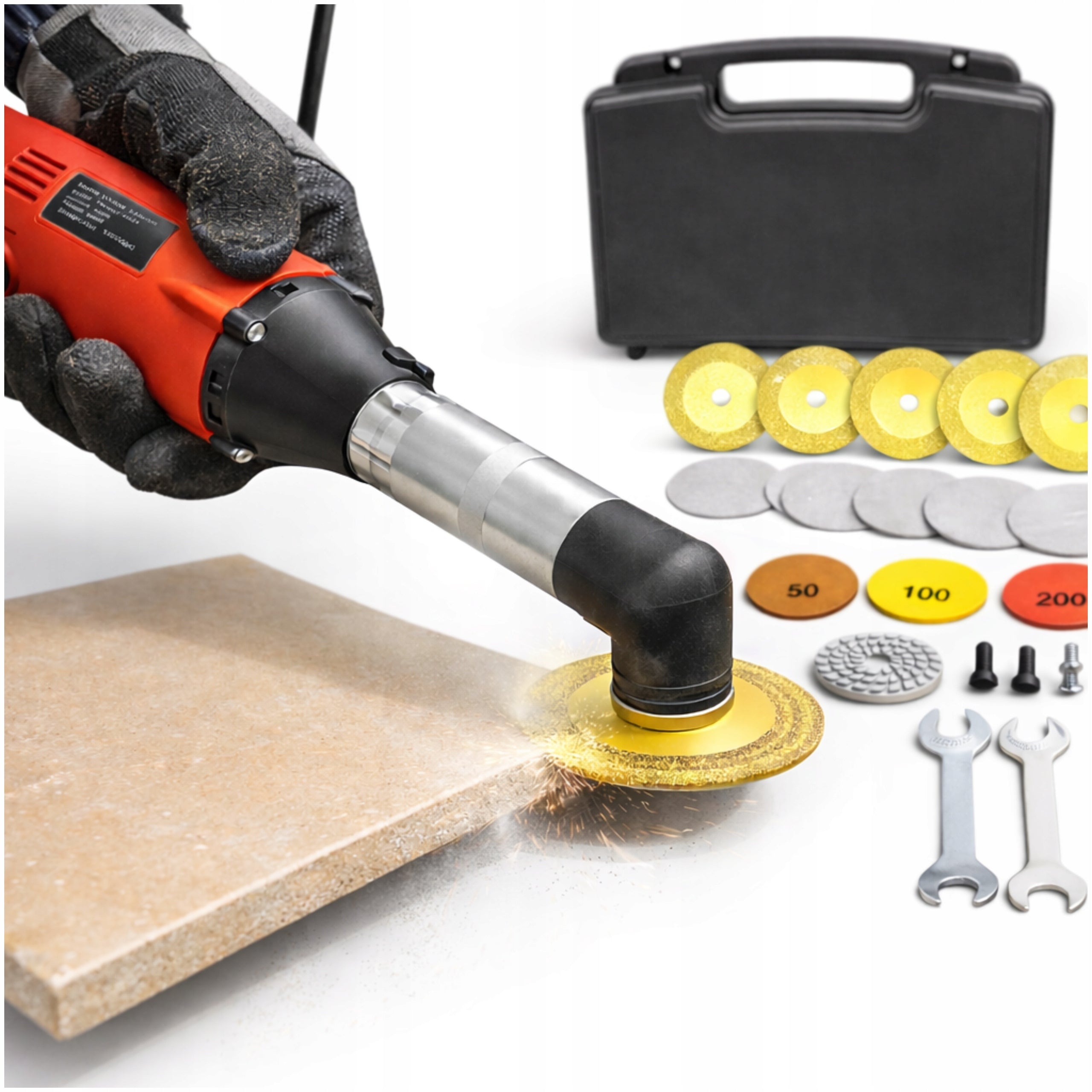 Mini Angle Grinder Network Discs Accessories 380W For Metal Tiles Maximum power 380 W