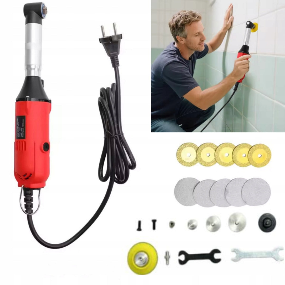 Mini Angle Grinder Network Discs Accessories 380W For Metal Tiles