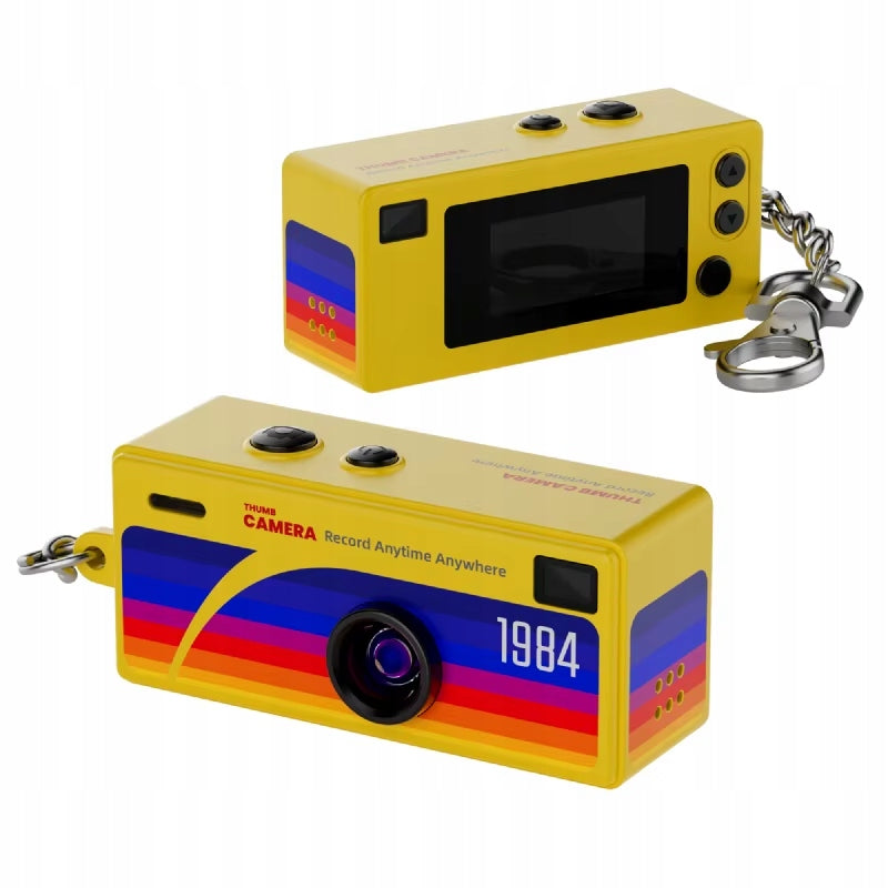Mini Aparat Cyfrowy G6 THUMB CAMERA RETRO HD 1984 Brelok Keychain Żółty