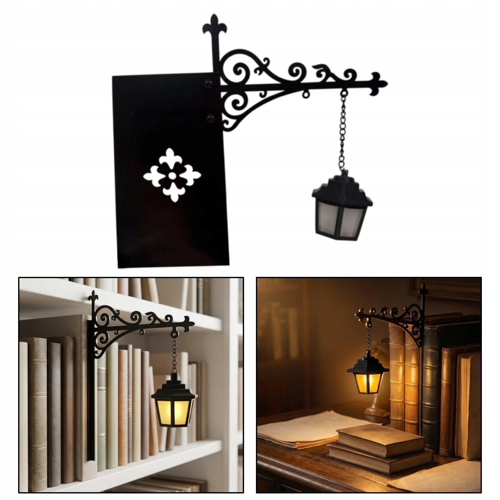 Mini Bookshelf Lamp Portable Festive Prop Library Lantern Hanging Style A