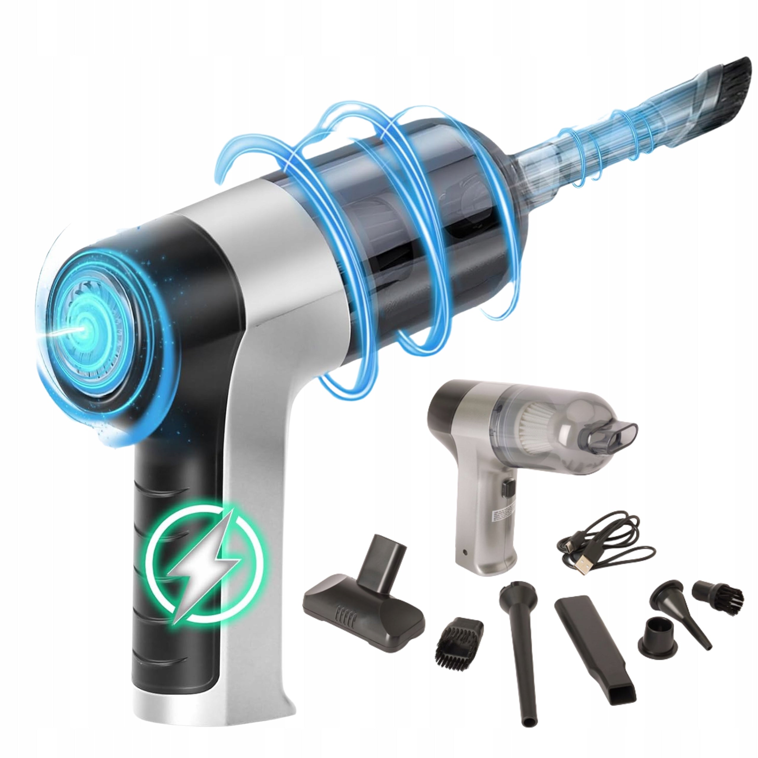 Mini Car Vacuum Cleaner Wireless Handheld with Blower Function