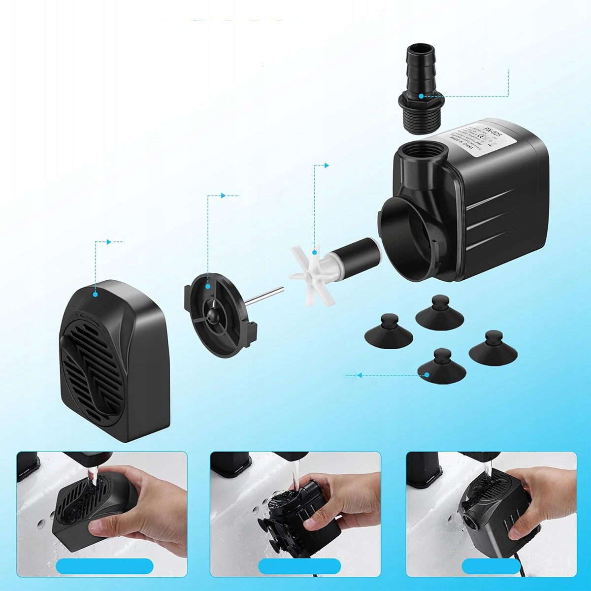 Mini Circulation Pump for Waterfall Eye Fountain 2000 l/h EFFICIENT EAN (GTIN) 8581704969333