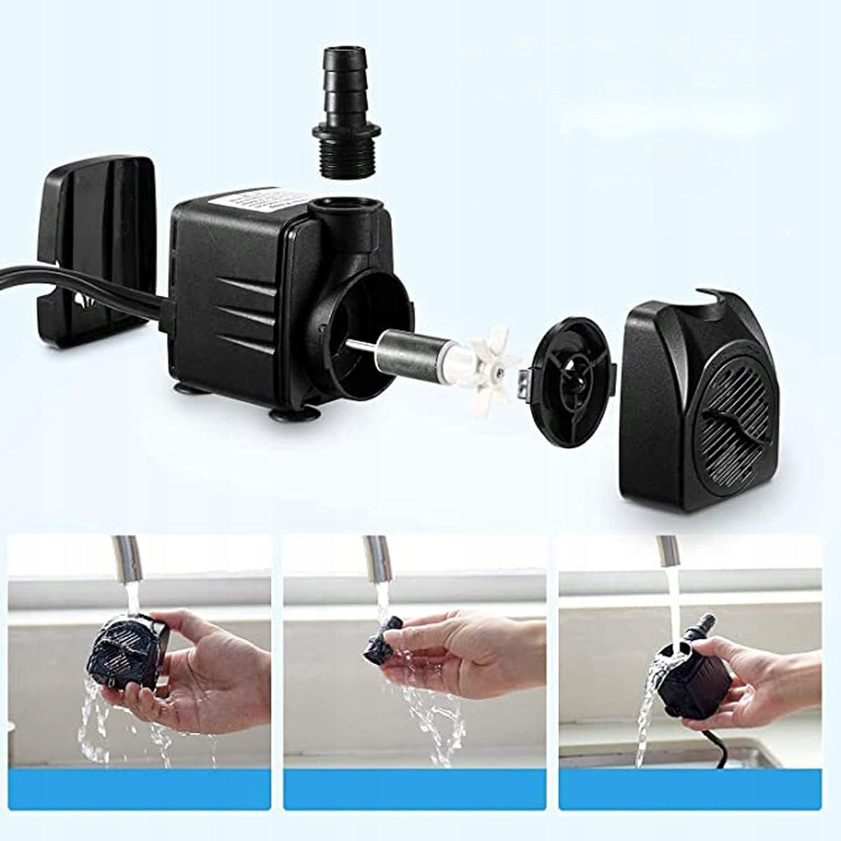 Mini Circulation Pump for Waterfall Eye Fountain 2000 l/h EFFICIENT Pump capacity l/h 1601 - 2500 l/h