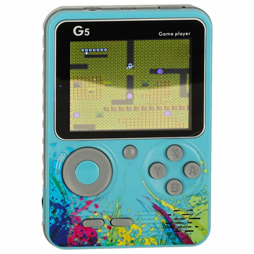 Mini Console Portable Retro 500 Games Blue - Entertainment In Pocket Packaging status original