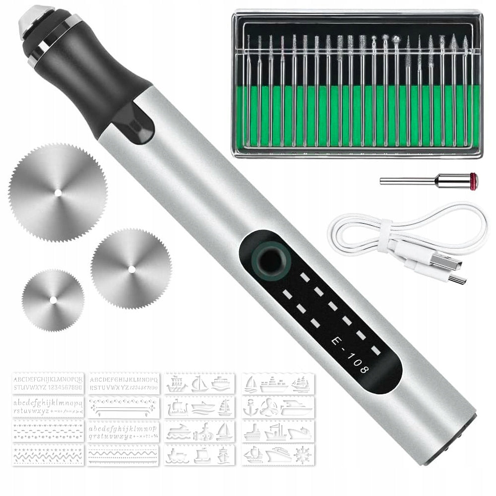 Mini Cordless Electric Grinder 18000RPM Set of 30 Bit Engraving Machine Brand no brand