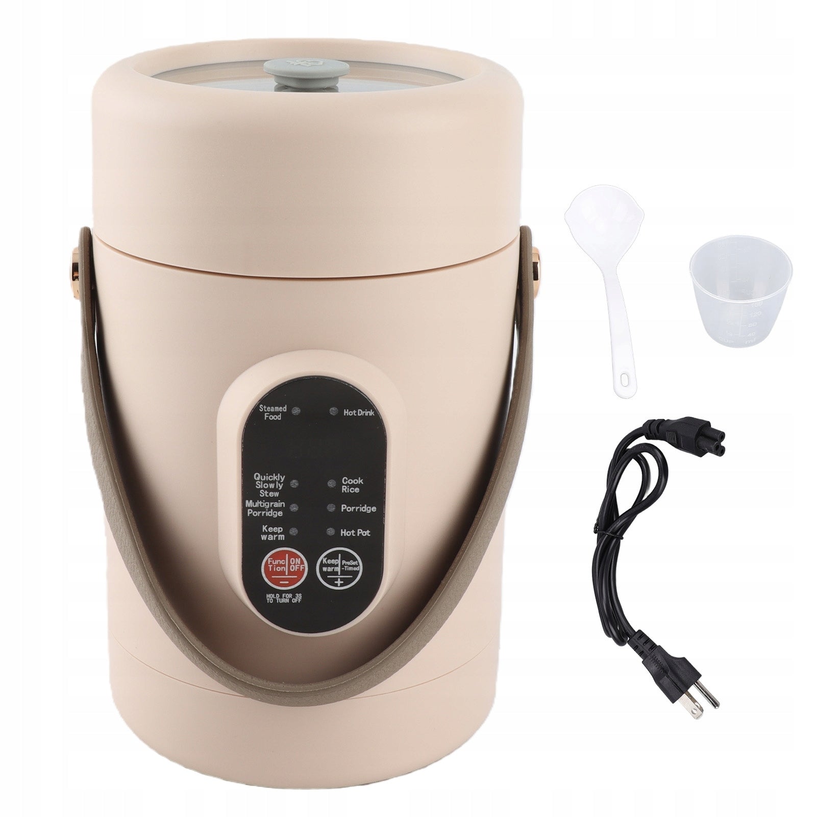 Mini Electric Cooker with Visible Lid Portable Pot for AB