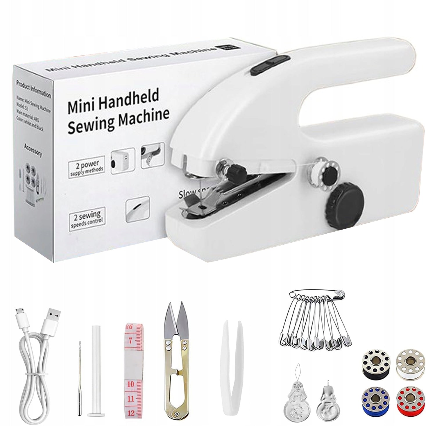 Mini Electric Hand Sewing Machine Fast Sewing, For Clothes, Jeans, DIY