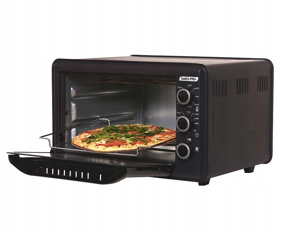 Mini Electric Oven Swiss Pro+ 35L 1500W 320°C Grill Timer Black