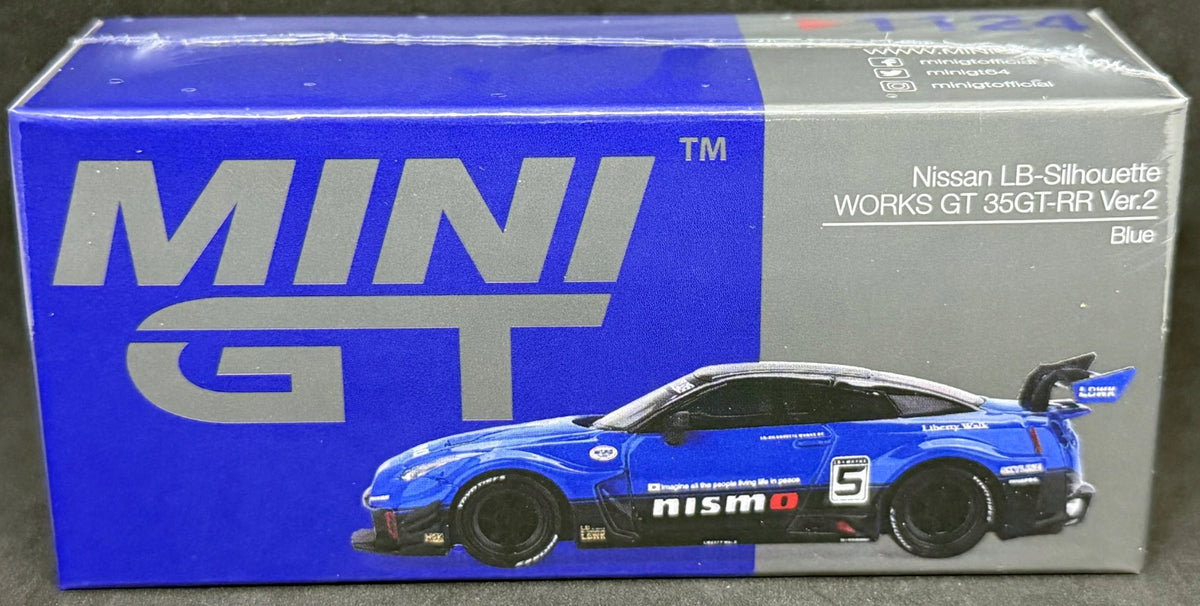 Mini GT Nissan LB-Silhouette WORKS GT 35GT-RR Ver.2 Blue #1124 Packaging status original