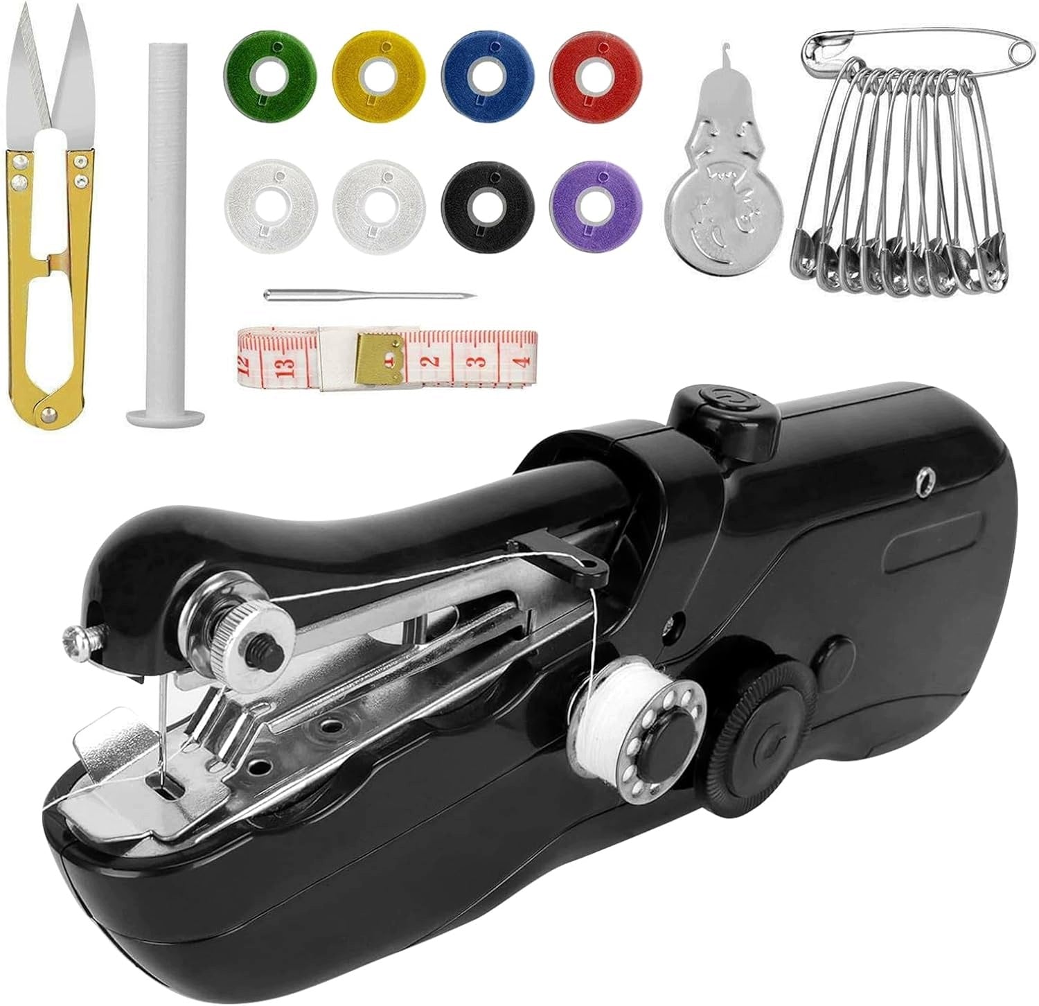Mini Hand Sewing Machine Portable For Fabric Clothes DIY Travel Home Brand no brand