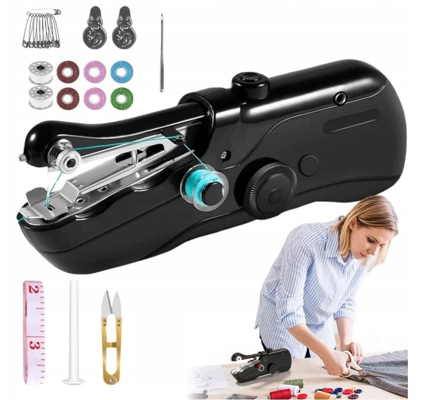 Mini Hand Sewing Machine Portable For Fabric Clothes DIY Travel Home Packaging status original