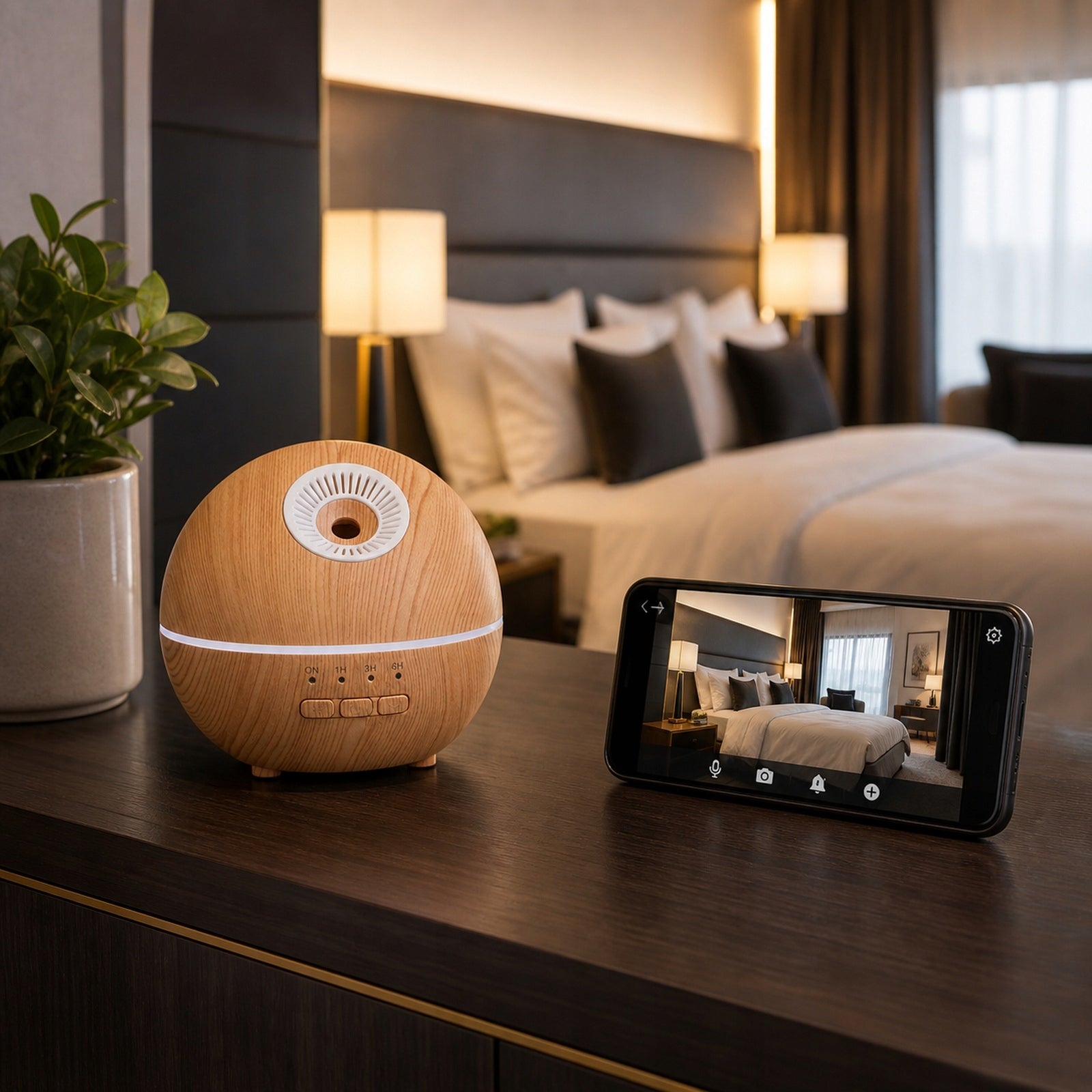 Mini Hidden Wi-Fi Spy Camera in Full HD Live Diffuser - View Brand MKING CAM