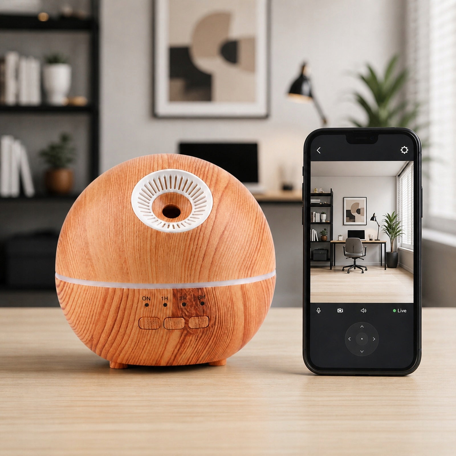 Mini Hidden Wi-Fi Spy Camera in Full HD Live Diffuser - View Packaging status original