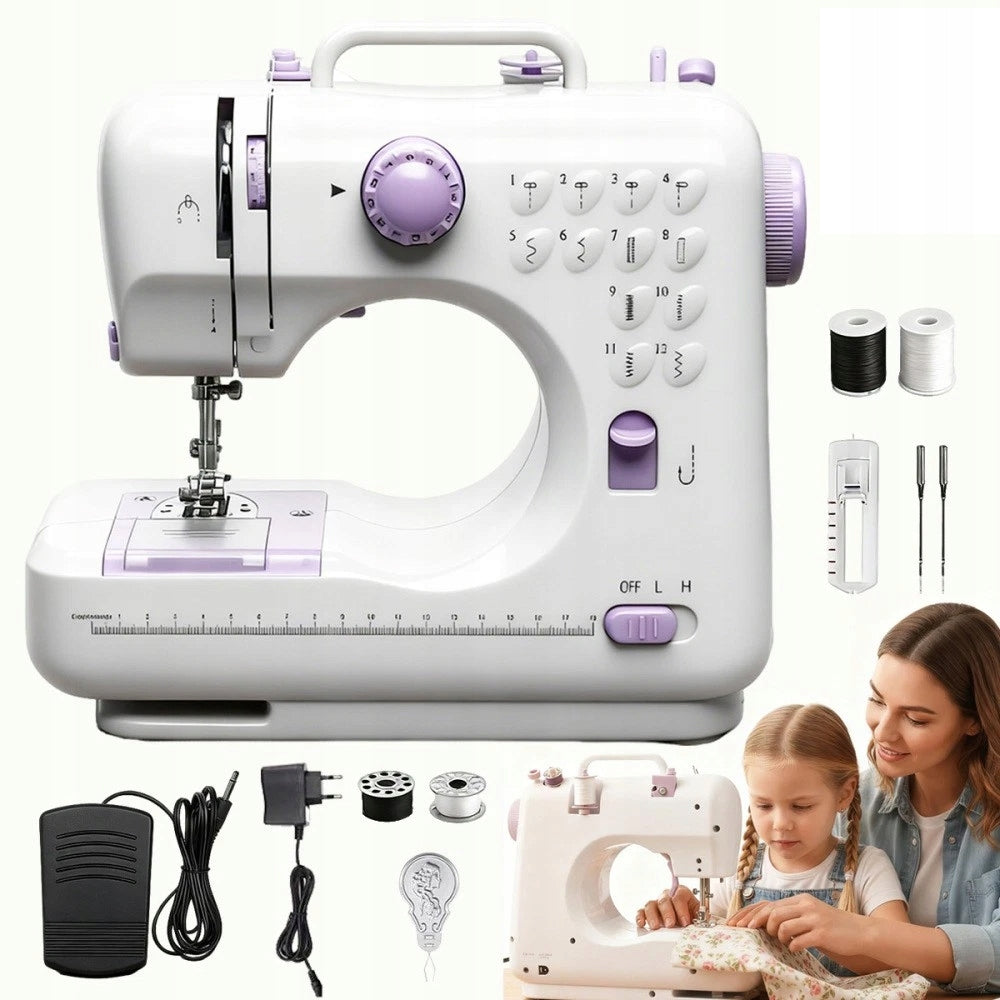 Mini LED Sewing Machine 12 Stitches For Beginners Portable