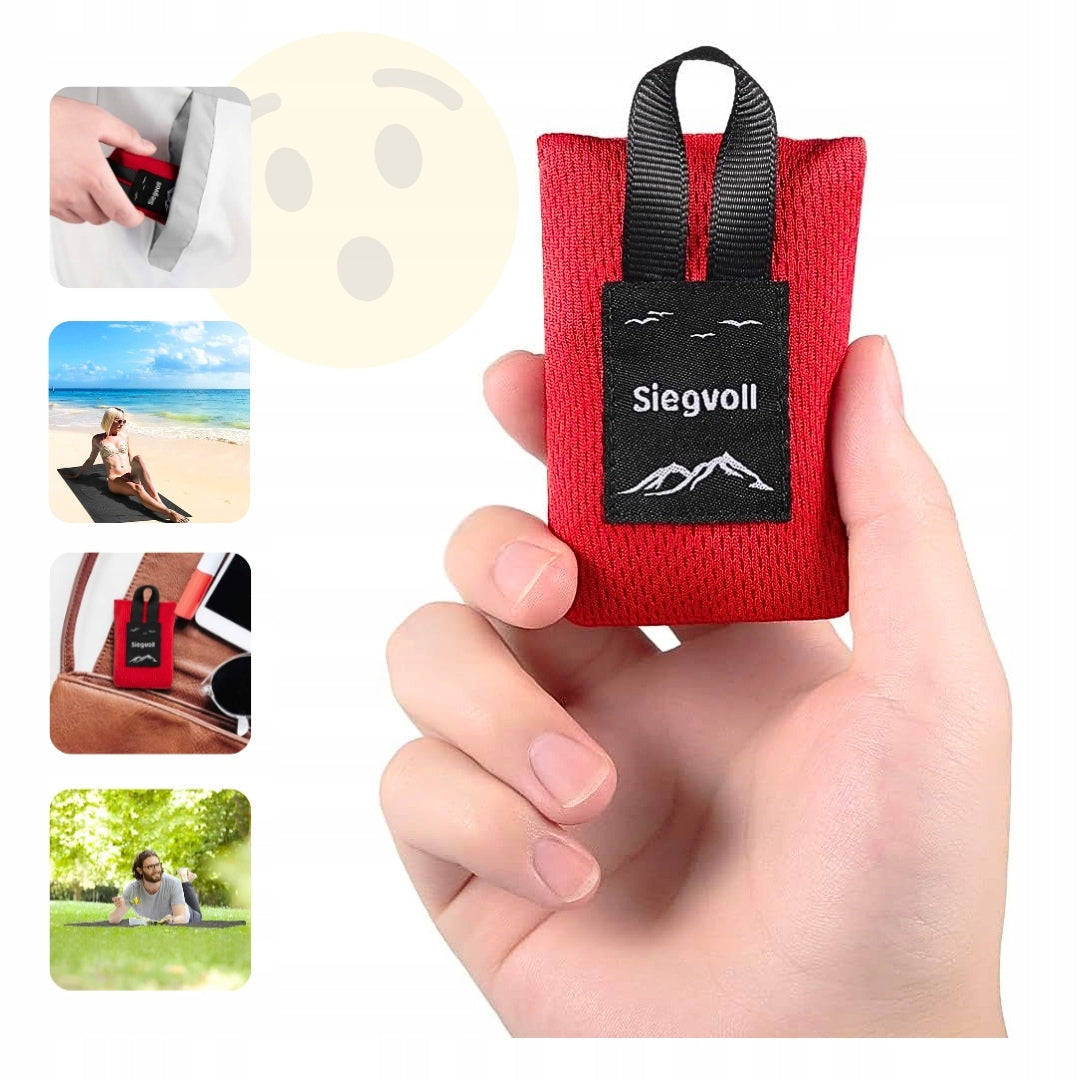 Mini Pocket Blanket for Beaches, Picnic, Travel - Mat 140x150cm - Lightweight