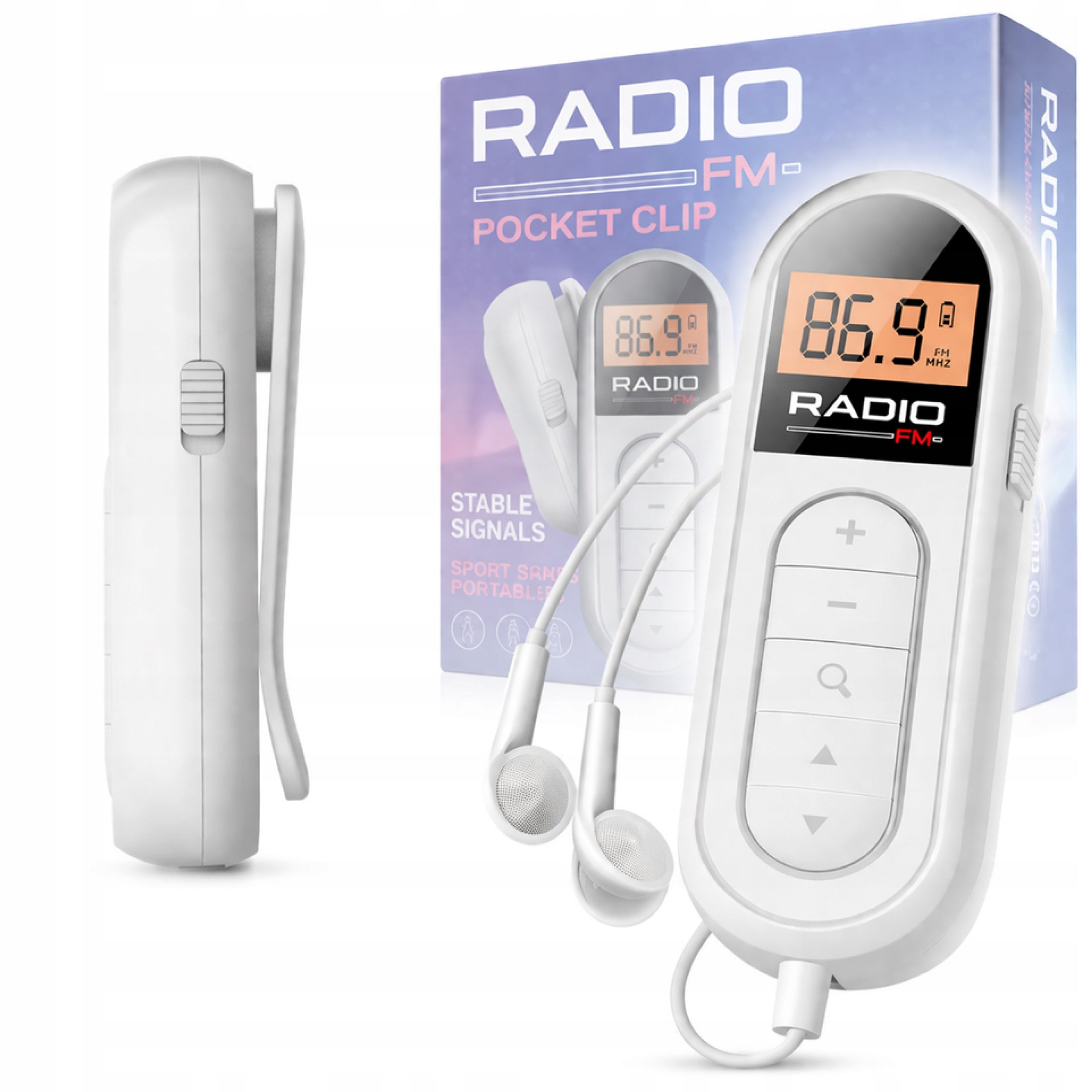 Mini Portable FM Radio Rechargeable Pocket Radio with Headphones