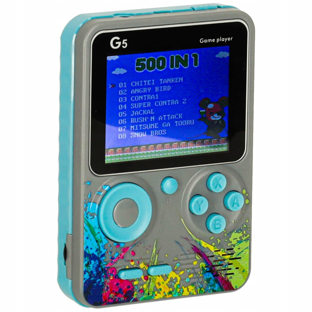 Mini Portable Game Console Electronic Retro 500 Games Grey Packaging status original