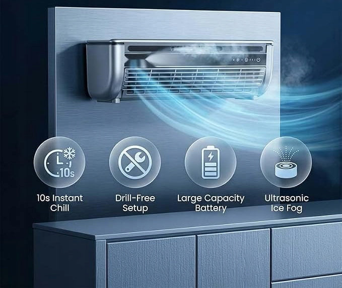 Mini Portable Plus Wall Mounted Air Conditioner DrillFree Cordless Wall Brand no brand