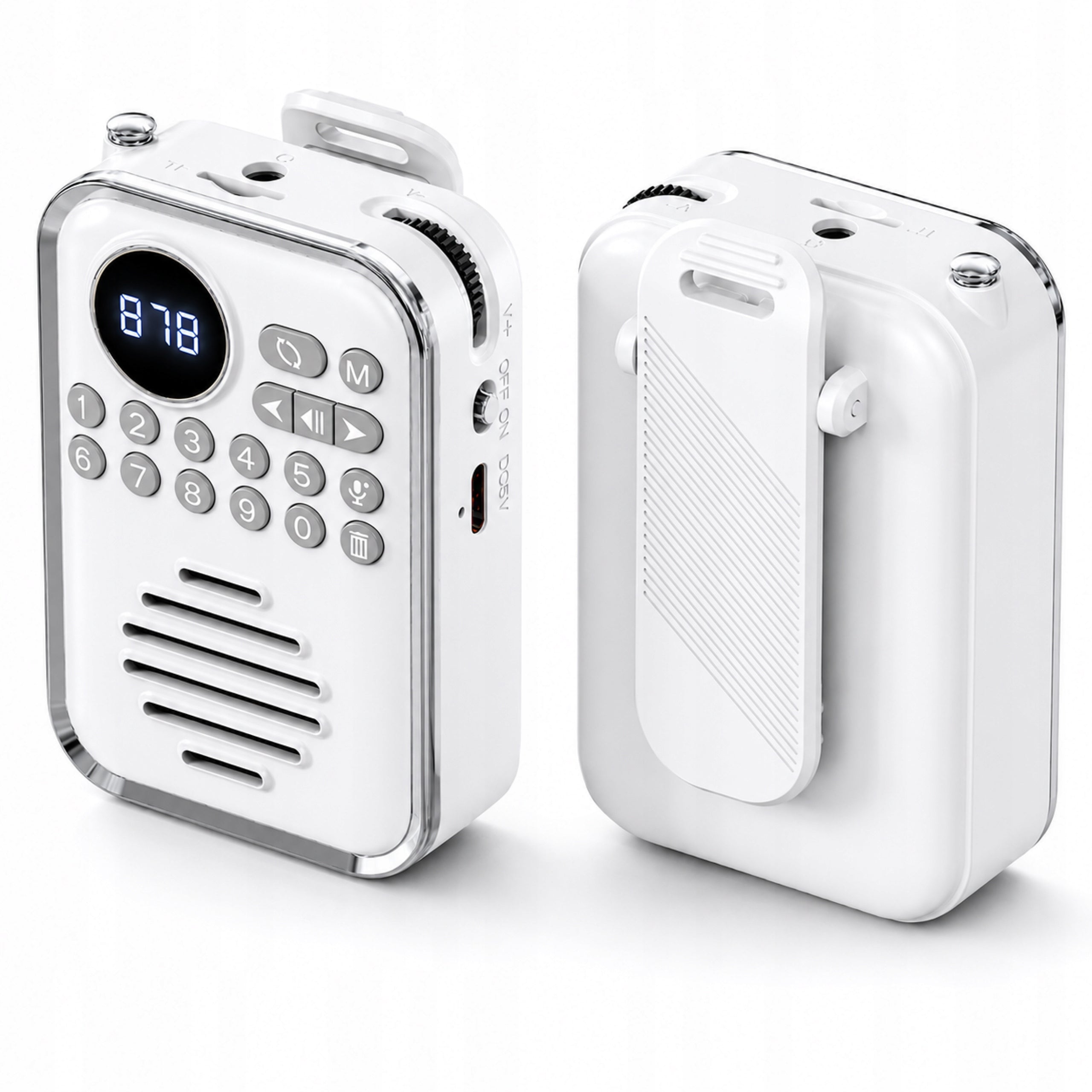 Mini Radio FM Bluetooth Portable Pocket MP3 USB-C microSD Speaker 5W Manufacturer code Miniradio z głośnikiem P70