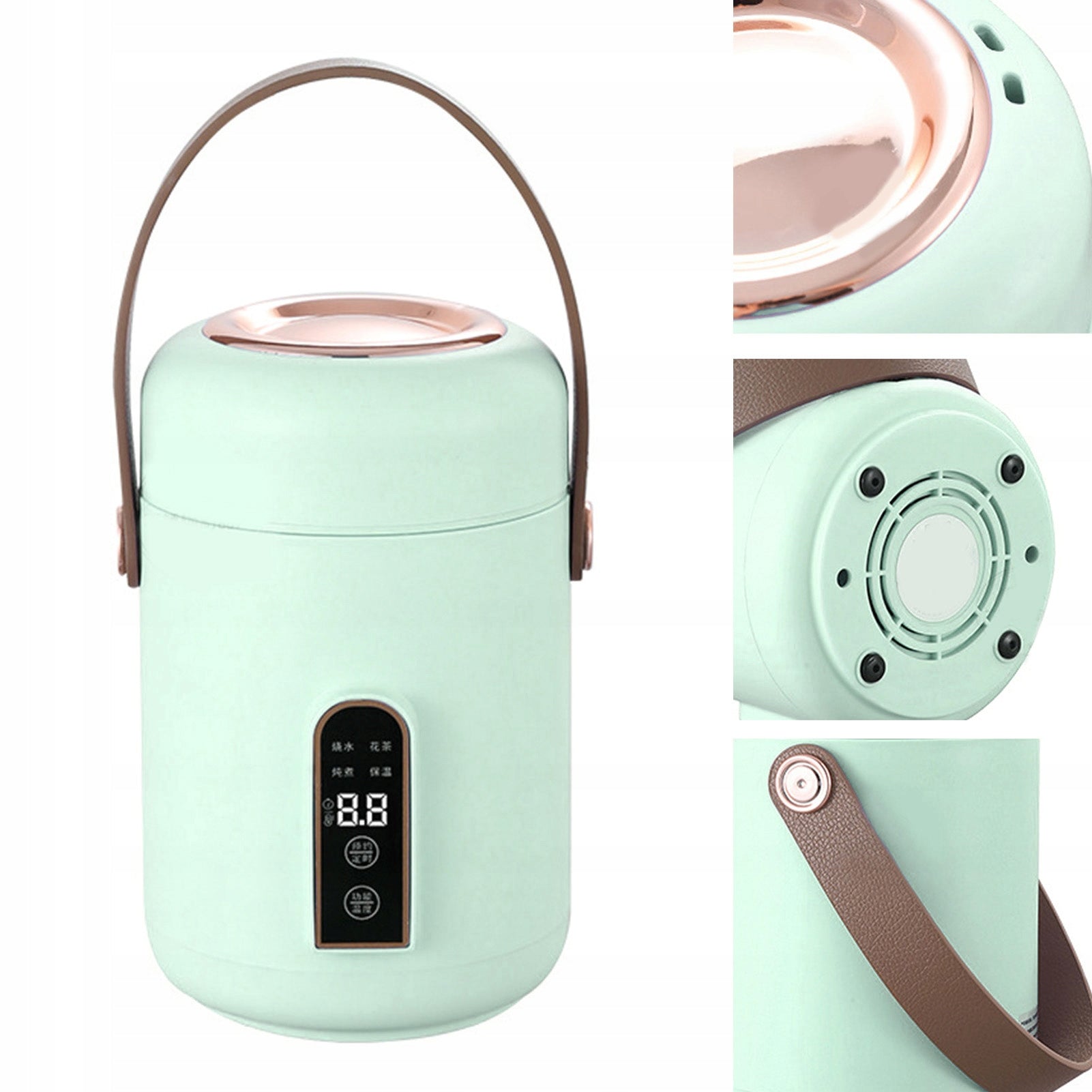 Mini Rice Cooker, Electric Portable Pot for Dorms Dominant color multicolor