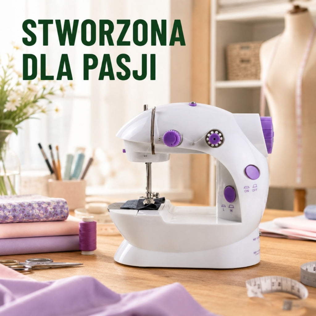 Mini Sewing Machine Led Backlight Portable 2 Modes + Akcesoria Packaging status original