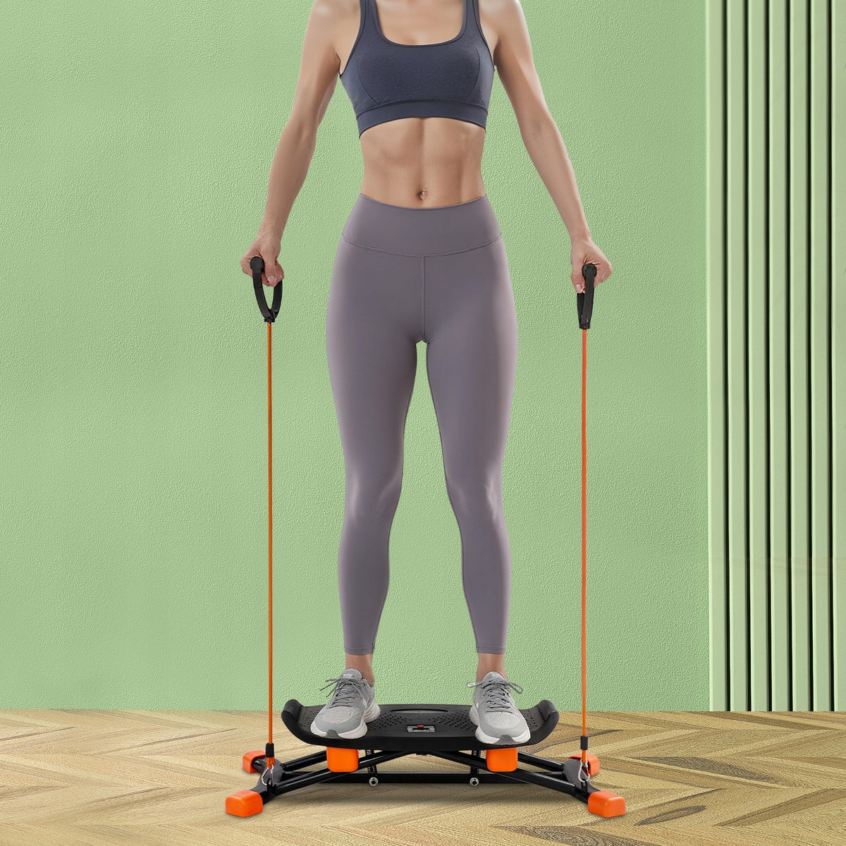 Mini Slide Stepper with Resistance Bands Simulate Skiing Posture 120kg Load Manufacturer code YDRMOC-000100