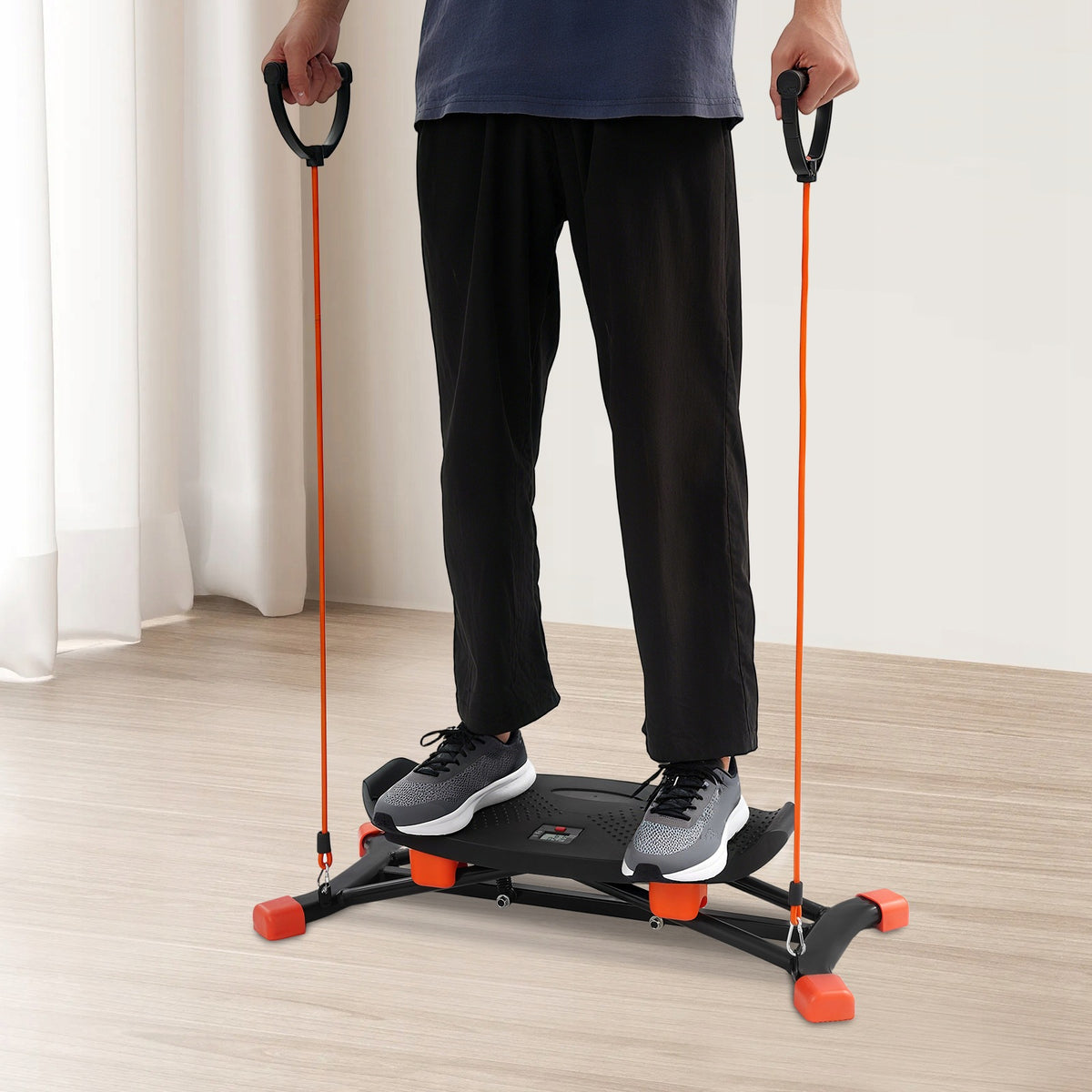 Mini Slide Stepper with Resistance Bands Simulate Skiing Posture 120kg Load Packaging status original