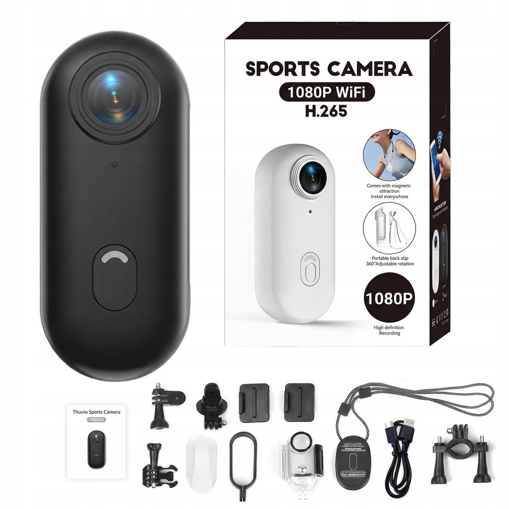 Mini Sports Camera with WiFi Full 1080P Angle 140°Portable Waterproof KIT Manufacturer code LynkCust kamerka sportowa