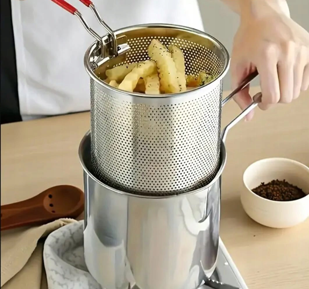 Mini Stainless Steel Deep Frying Pot with 1,2 Liter Basket Manufacturer code 09770066336