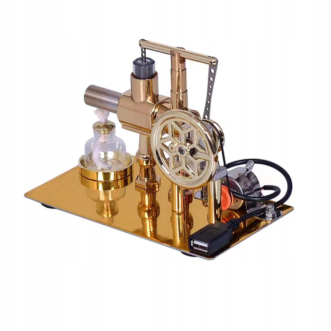 Mini Stirling MOTOR MODEL EDUCATIONAL + USB POWER GENERATOR Experiment Manufacturer code WJ45