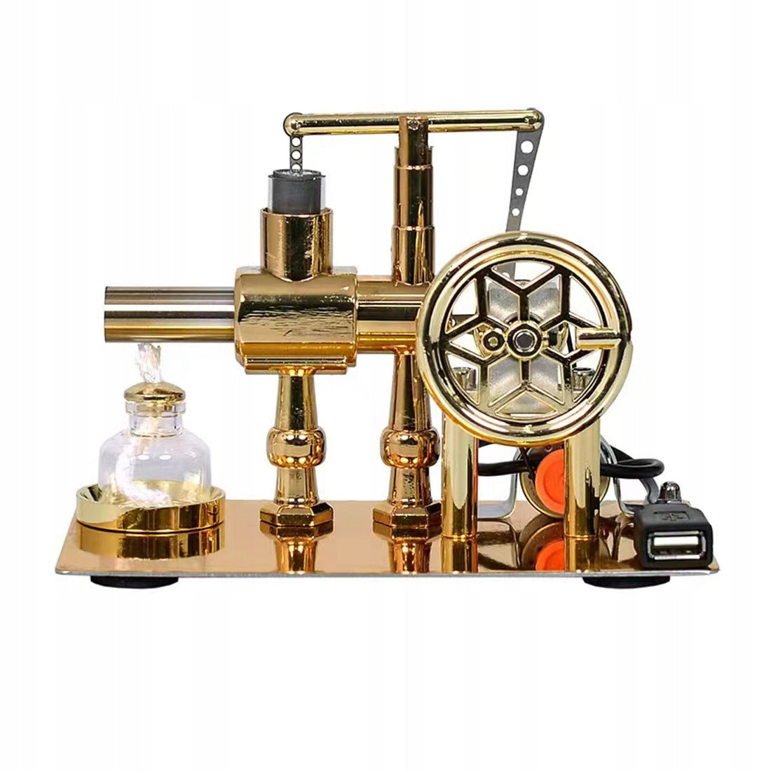 Mini Stirling MOTOR MODEL EDUCATIONAL + USB POWER GENERATOR Experiment