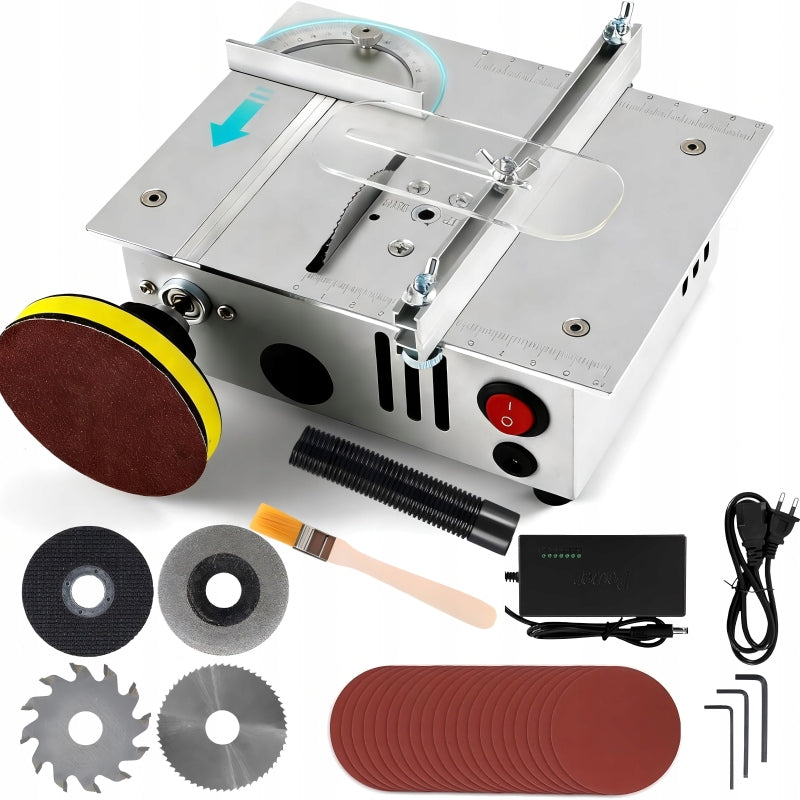 Mini Table Saw DIY 96W 5000rpm Height Adjustment 0-15mm Grinding