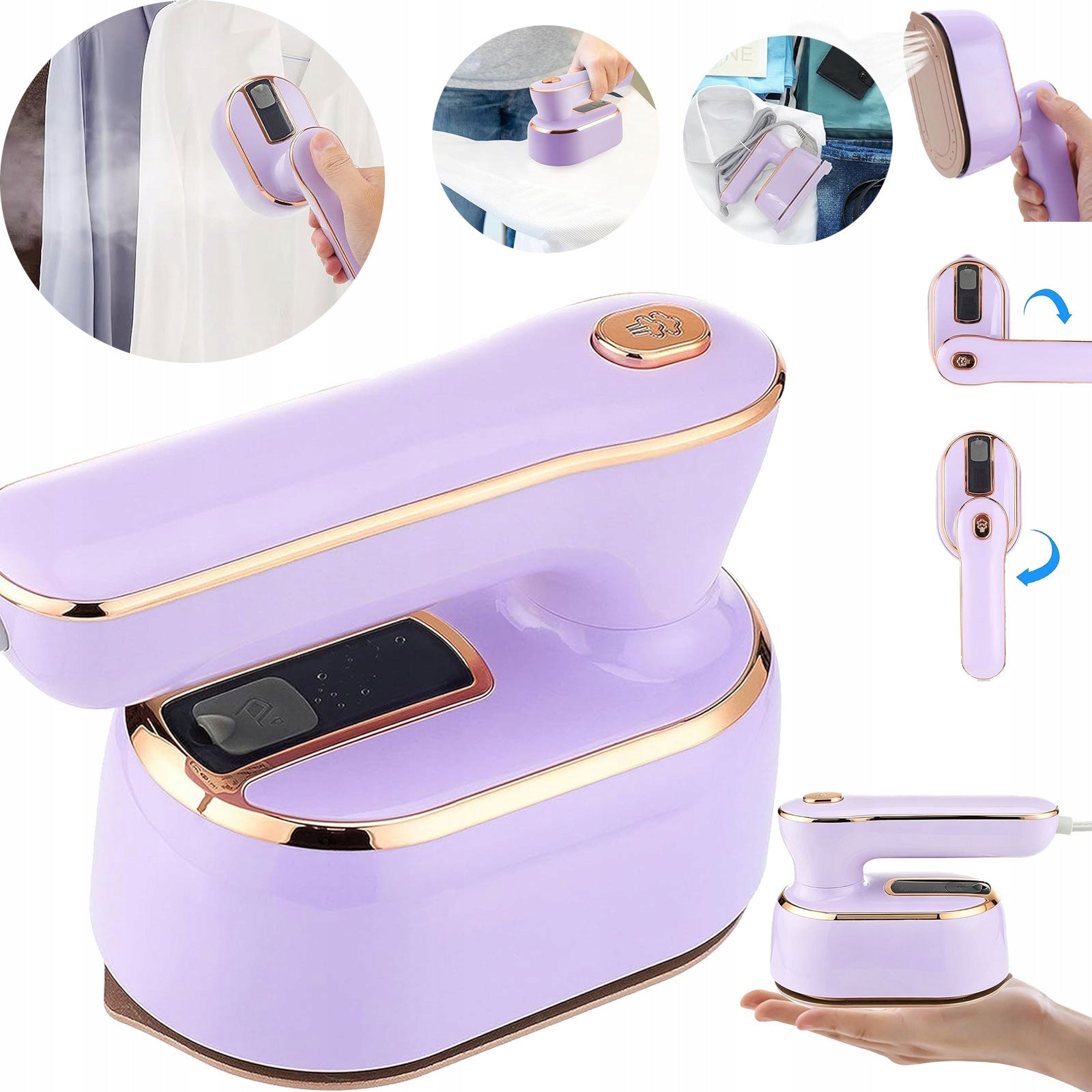 Mini Travel Steam Iron - Powerful, Foldable, 2-in-1 for Trips and Travel
