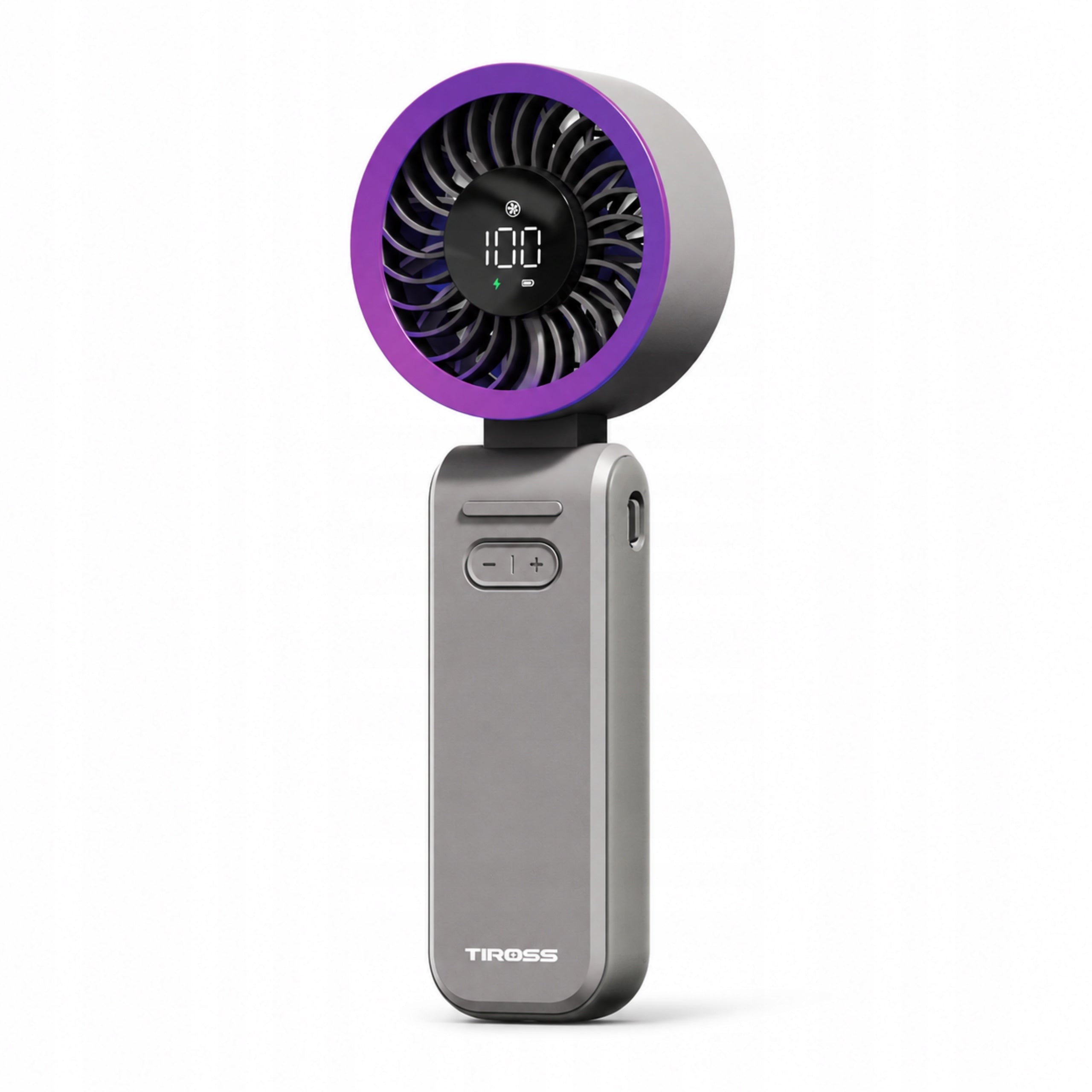 Mini USB-C LED Fan Portable Folding 100 Levels Quiet Neck Packaging status original