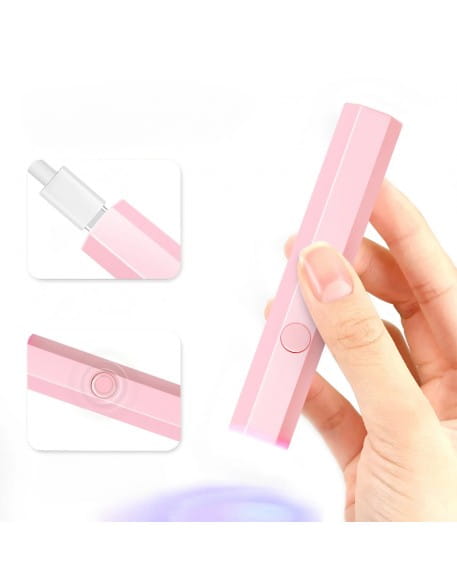 Mini UV/LED lamp 3W - pink Brand Euro Fashion