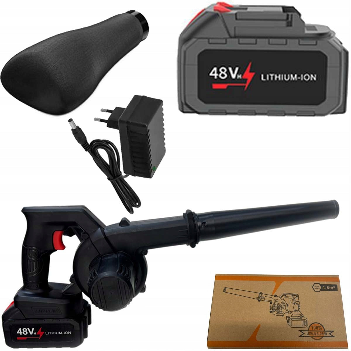 Mini Wireless Air Blower 1500mAh*2 For Lawn Care Power 400 W